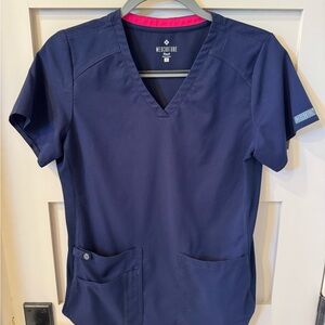 Med Couture Navy Scrub Top